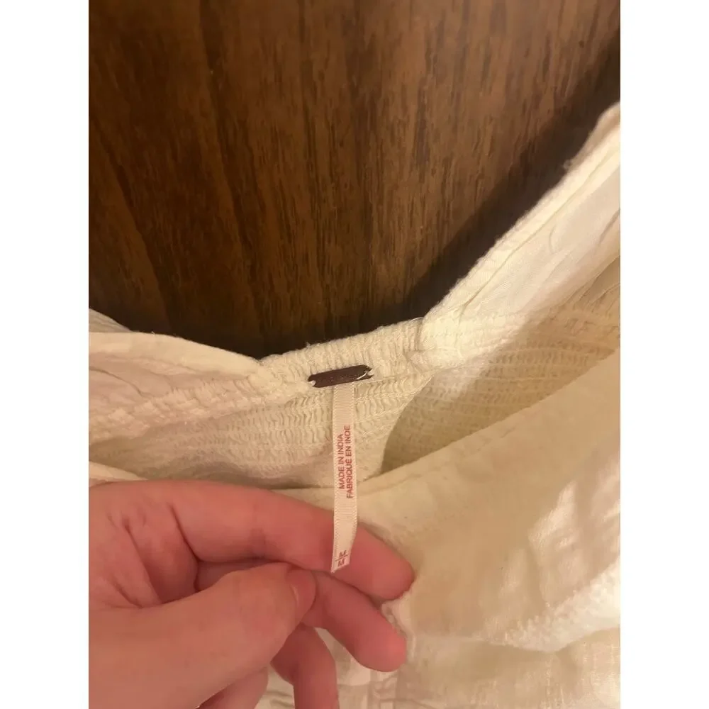 Free People Eva Tie Strap Crop Top, Size M